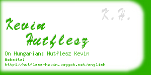 kevin hutflesz business card